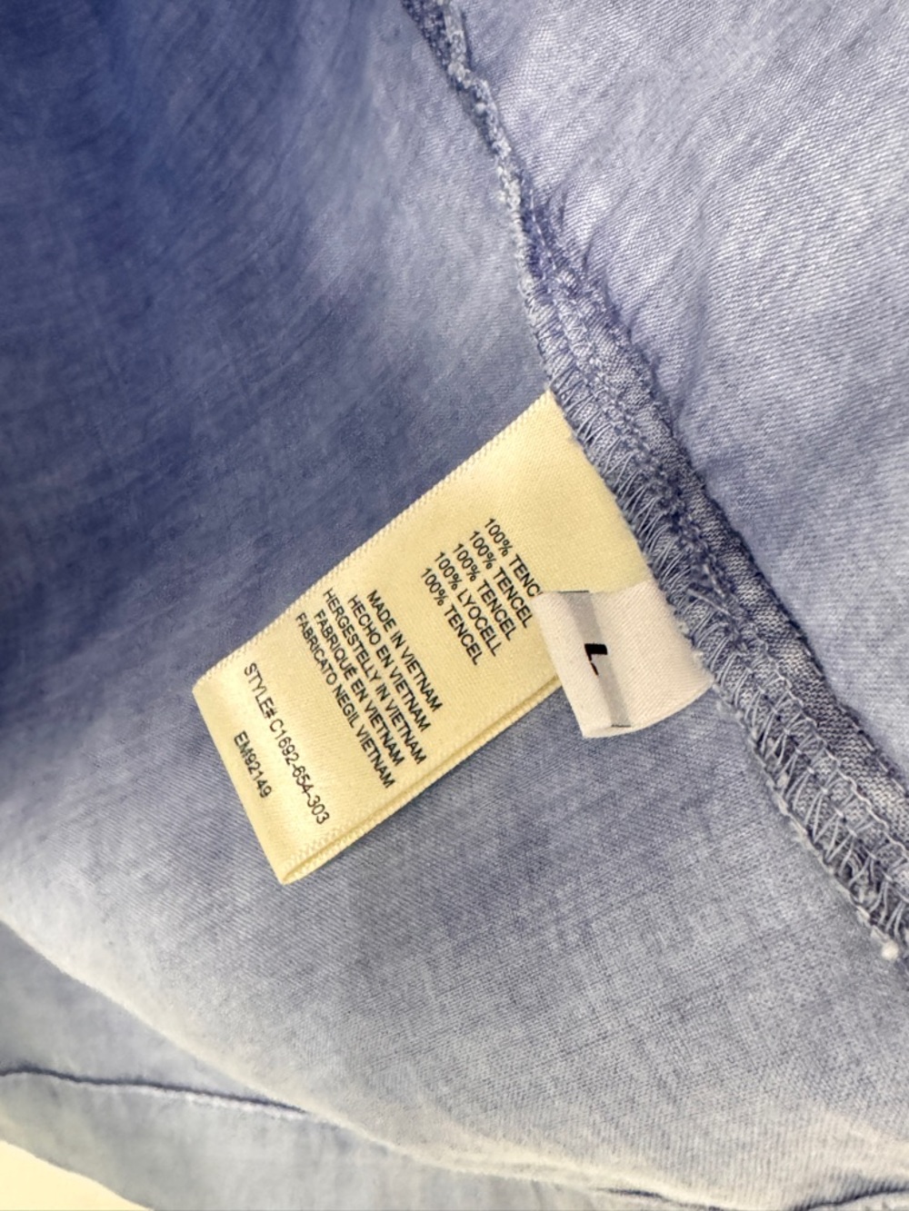 Cloth & Stone Long-Sleeve Chambray Cottagecore Blouse - Picture 6 of 8